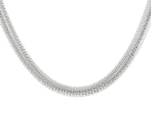 Sterling Silver 6mm Flat Snake 20 Inch Chain - Size 20