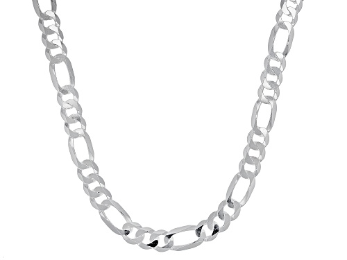 Sterling Silver 6mm Figaro 22 Inch Chain - Size 22