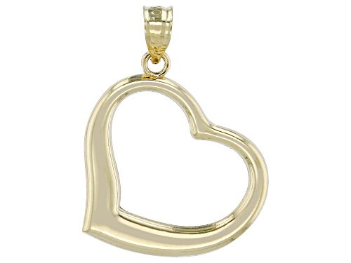 10k Yellow Gold Open Heart Pendant