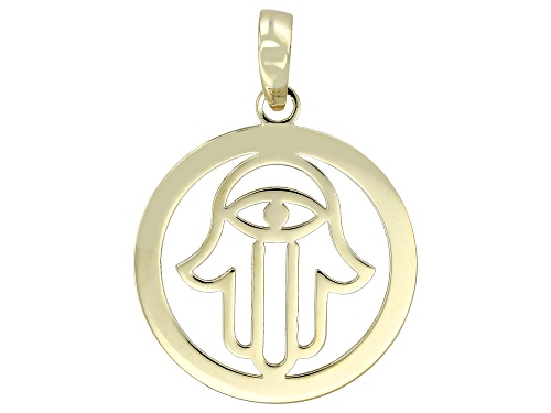 10k Yellow Gold Hamsa Pendant