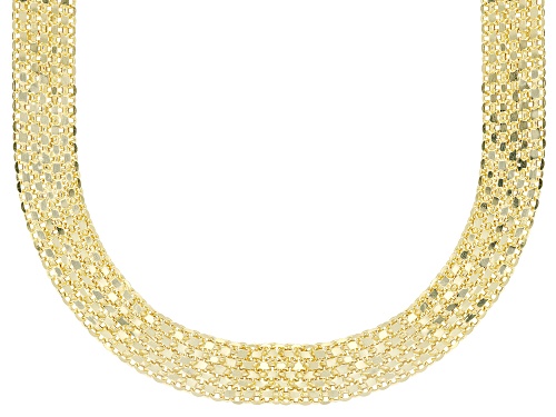 18k Yellow Gold Over Sterling Silver Multi-Row Bismark Chain - Size 20