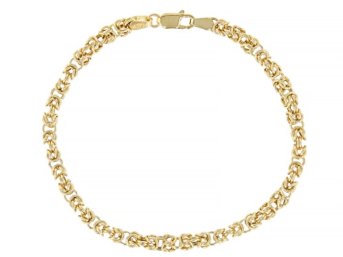 10k Yellow Gold 3.7mm Byzantine Bracelet - Size 7.5