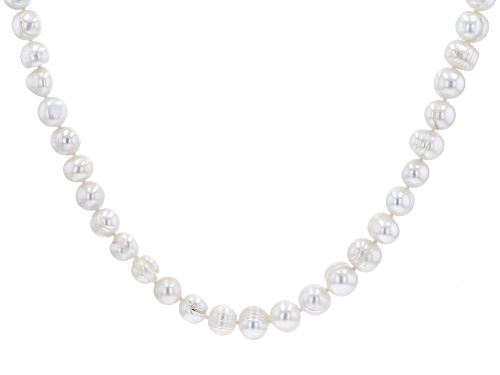 Photo of 8.5-9.5mm White Cultured Freshwater Pearl 64 Inch Endless Strand Necklace - Size 64