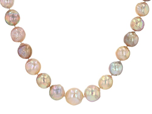 Genusis™ 12-16mm Multi-Color Cultured Freshwater Pearl Rhodium Over Silver 18 Inch Necklace - Size 18