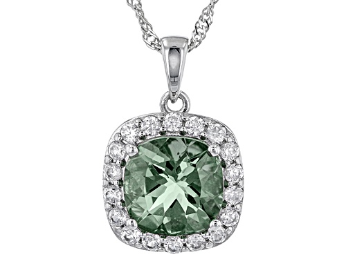 2.89ct Zandrite® With 0.77ctw White Zircon Rhodium Over Silver Pendant/Chain