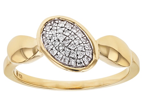 Ella Stein™ Round White Diamond Accent 14k Yellow Gold Over Sterling Silver Cluster RIng - Size 7