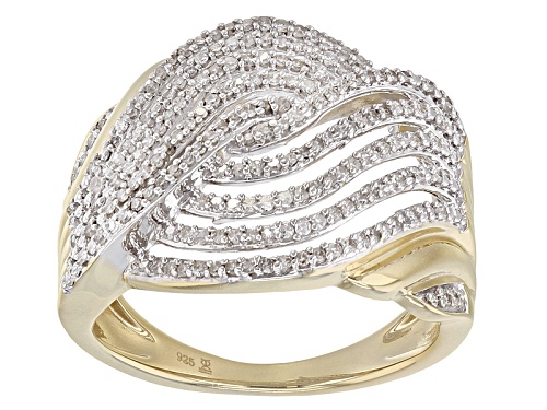 Engild™ .50ctw Round White Diamond 14k Yellow Gold Over Sterling Silver Ring - Size 5
