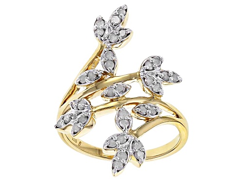 Engild™ .50ctw Round White Diamond 14k Yellow Gold Over Sterling Silver Ring - Size 5
