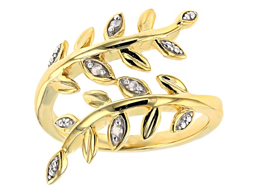 Engild™ Diamond Accent Round White Diamond 14k Yellow Gold Over Sterling Silver Ring - Size 6