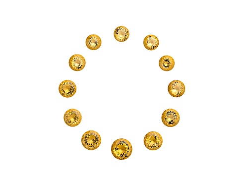 Oro Divino Feldspar™ Suite Of Twelve Graduated 438.92ctw 26.3mm To 19mm Round With S.G.L. Report