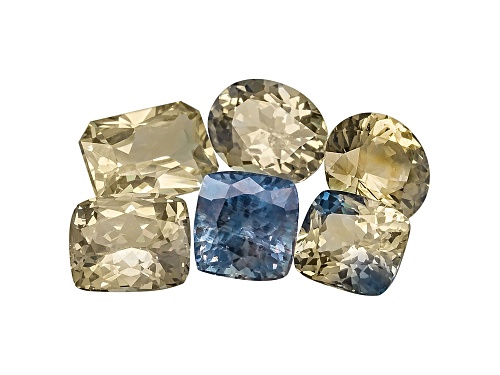 Madagascan Multi-Color Sapphire Set Of Six 4.84ctw Mm Varies Mixed Shape
