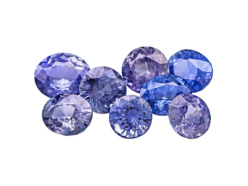 Sri Lankan Sapphire Set Of Eight 6.43ctw Mm Varies Mixed Shape