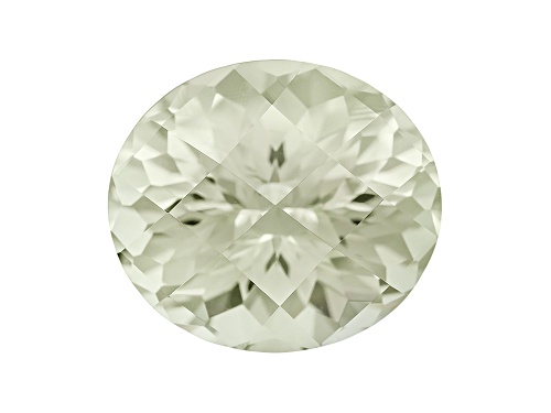 Afghan pale yellow tourmaline 5.27ct 12.25x10.75mm oval checkerboard cut