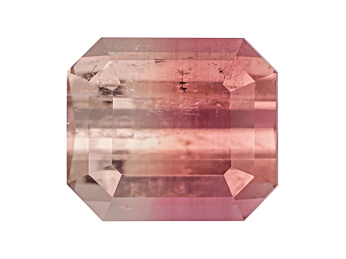 Nigerian bi-color tourmaline 2.40ct 8x7mm emerald cut