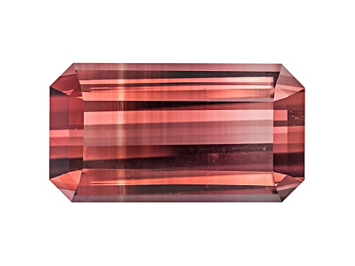 Nigerian bi-color tourmaline 6.20ct 14.2x7.78mm emerald cut