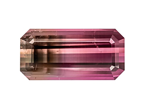 Nigerian multi-color tourmaline 6.07ct 14.92x7.27mm emerald cut