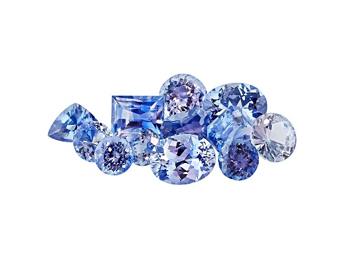 Sri Lankan Sapphire Set Of Twelve 9.41ctw Mm Varies Mixed Shapes