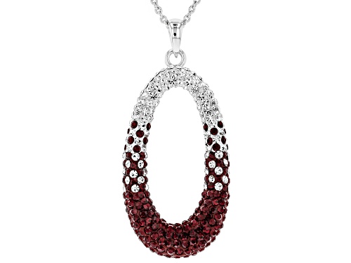 Photo of Preciosa Crystal Maroon And White Oval Necklace