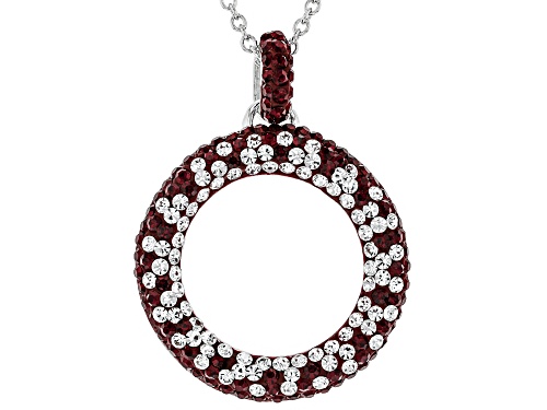 Photo of Preciosa Crystal Maroon And White Circle Necklace
