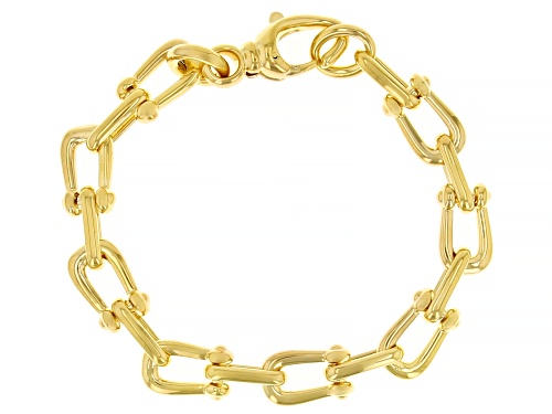 14k Yellow Gold 9mm Electroform Equestrian Bracelet - Size 8