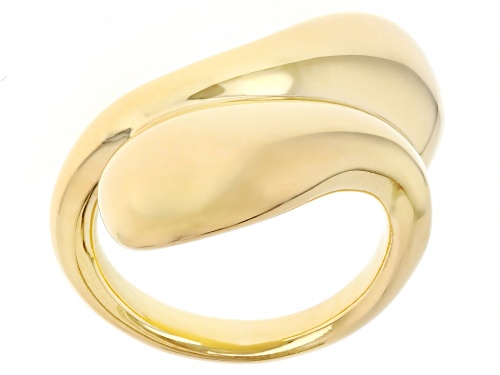 14k Yellow Gold Electroform Bypass Ring - Size 6