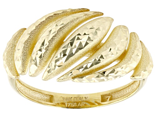 Stefano Oro® 14k Yellow Gold Diamond-Cut Ring - Size 5