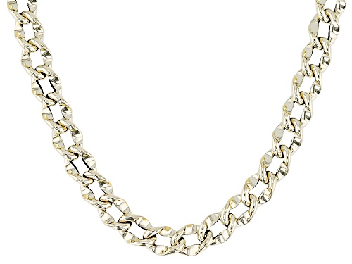 Stefano Oro® 14k Yellow Gold 6mm Concave Curb 18 Inch Chain - Size 18