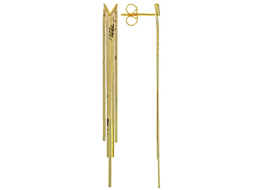 Stefano Oro® 14k Yellow Gold Herringbone Fringe Earrings