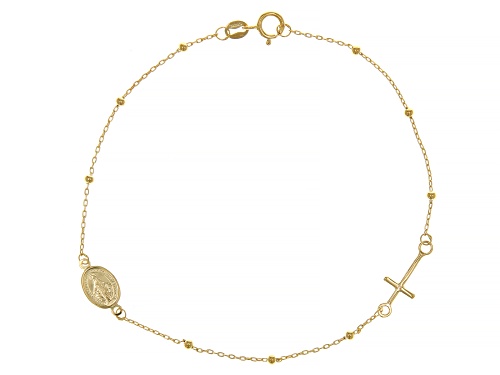 Stefano Oro® 14k Yellow Gold 1.8mm Rosary Style Bracelet - Size 7.5