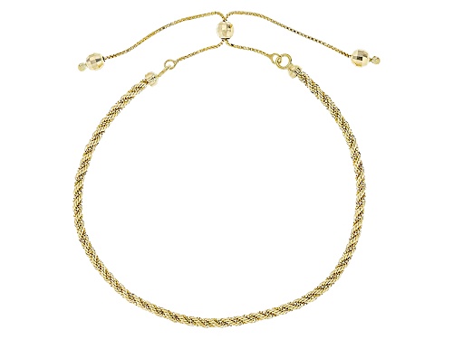 Splendido Oro™ 14k Yellow Gold Venezia Rope Sliding Adjustable Bracelet