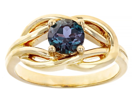 0.93ct Lab Created Alexandrite 14k Yellow Gold Ring - Size 8