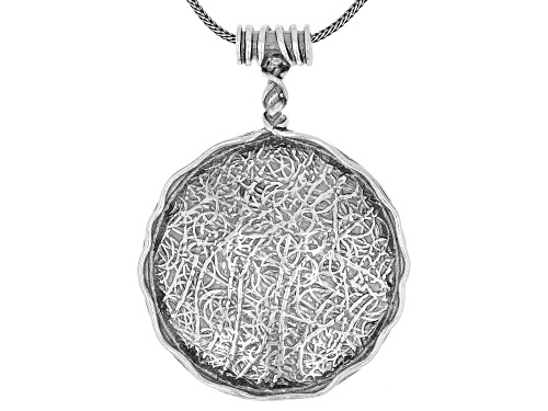 Photo of Sterling Silver Medallion 18 Inch Necklace - Size 18