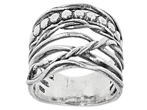 Sterling Silver Multi-Row Ring - Size 6