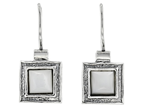 White South Sea Mother-Of-Pearl Sterling Silver Earrings