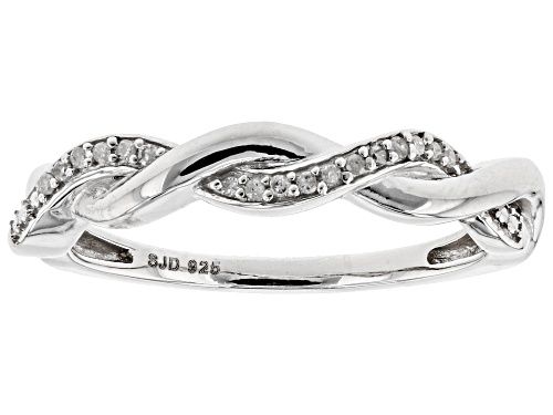 Round White Diamond Accent Rhodium Over Sterling Silver Ring - Size 7