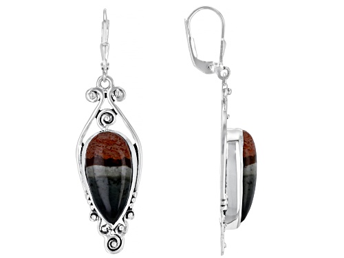 Photo of Artisan Collection of India™ Polychrome Jasper Sterling Silver Dangle Earrings