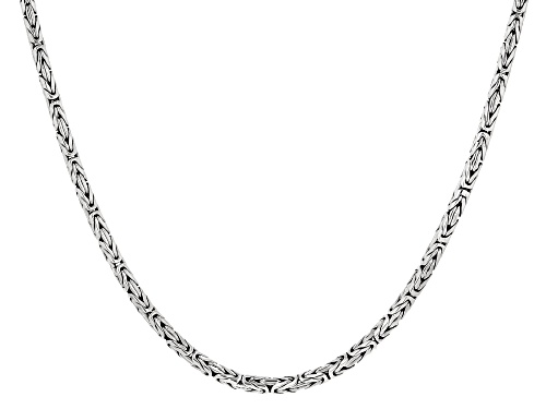 Artisan Collection Of India™ 3MM Sterling Silver Byzantine Necklace - Size 32