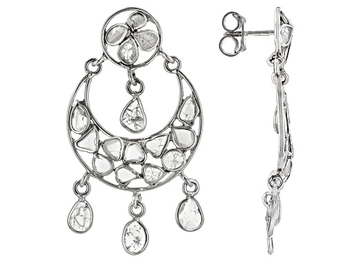Artisan Collection of India™ Polki Diamond Sterling Silver Earrings