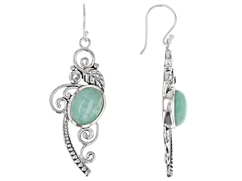 Artisan Collection of India™ Amazonite With 0.14ct Blue Topaz Sterling Silver Earrings