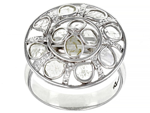 Artisan Collection of India™ Polki Diamond Sterling Silver Ring - Size 9