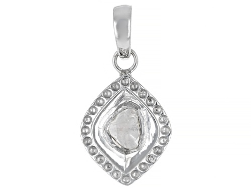 Artisan Collection of India™ Foil-Backed Polki Diamond Sterling Silver Pendant