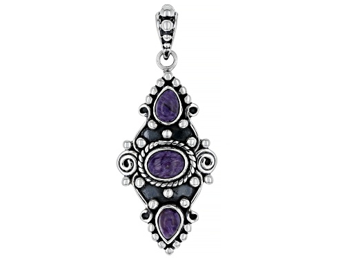 Photo of Artisan Collection Of India™  9x7mm Purple Charoite Sterling Silver Pendant