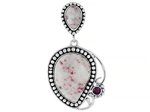 Artisan Collection Of India™ Free-Form Rosalinda And 0.36ct Round Ruby Sterling Silver Pendant