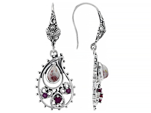 Photo of Artisan Collection of India™ 5x7mm Rosalinda And 2.21ctw Ruby Sterling Silver Earrings