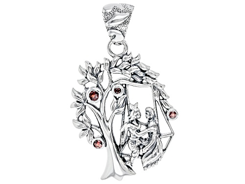 Photo of Artisan Collection Of India™ 0.30ctw Garnet "Tree Of Life" Sterling Silver Pendant