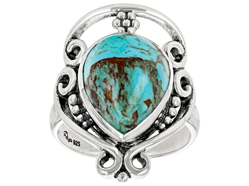Artisan Collection Of India™ 15x12mm Blue Composite Turquoise Sterling Silver Ring - Size 9