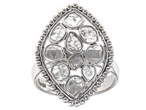 Artisan Collection of India™ Polki Diamond Sterling Silver Ring - Size 7