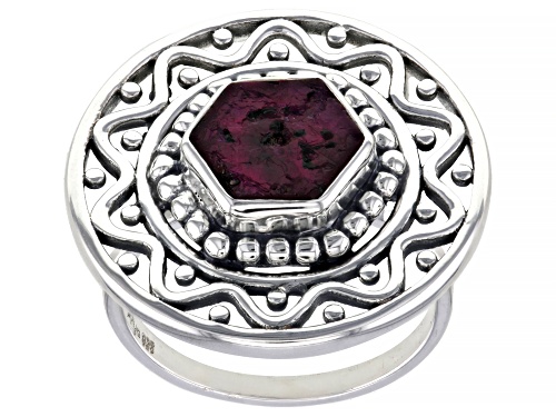 Artisan Collection of India™ Rough Ruby Sterling Silver Ring - Size 8