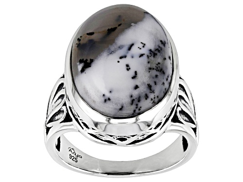 Artisan Collection of India™ 13x18mm Dendritic Opal Sterling Silver Ring - Size 7