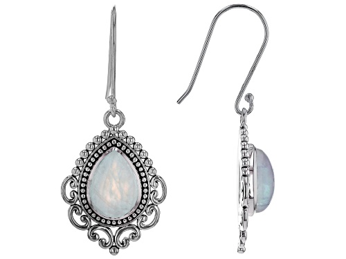 Artisan Collection of India™ 10x14mm Rainbow Moonstone Sterling Silver Earring